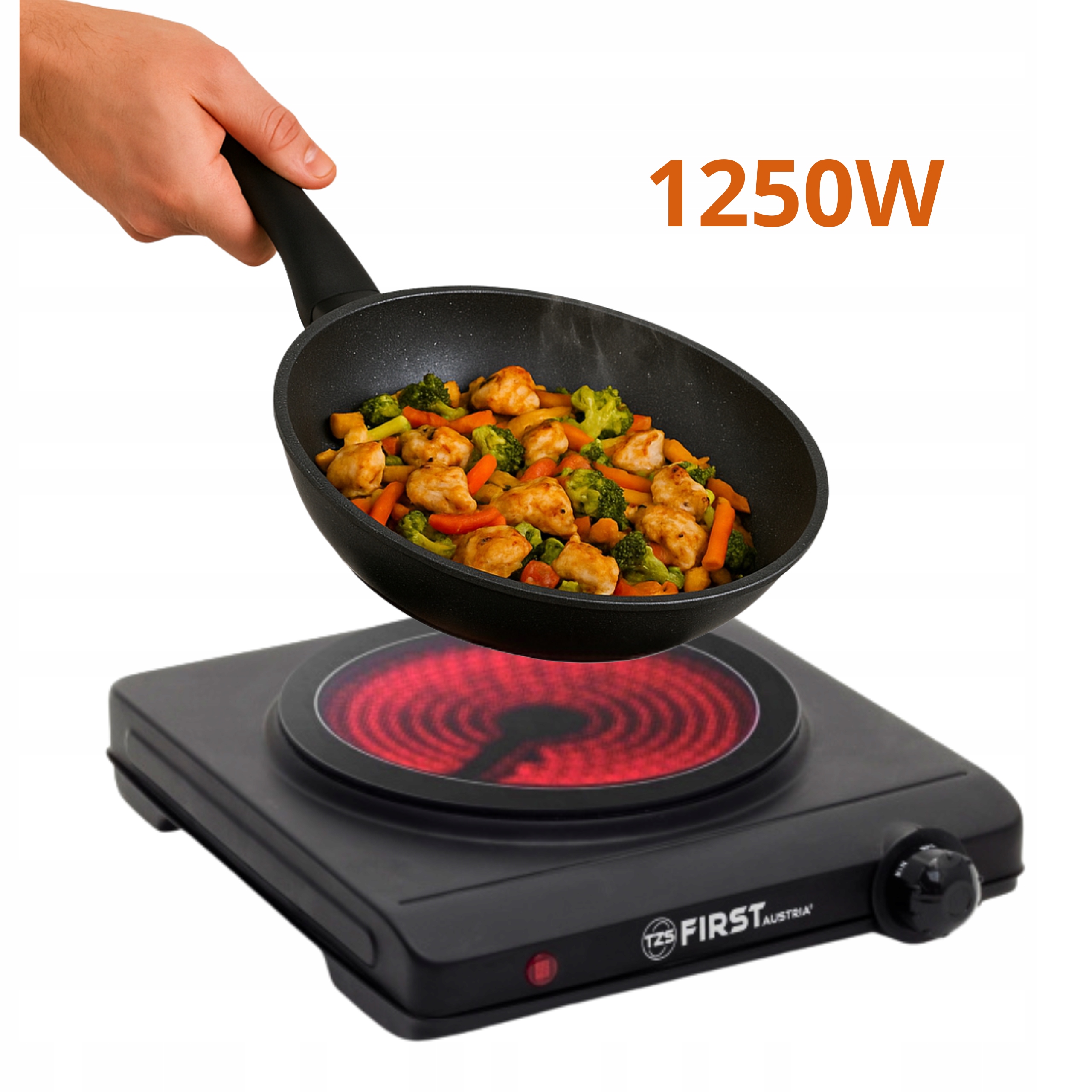 Kuchenka Elektryczna Jednopalnikowa Ceramiczna First Austria 1250W 19cm