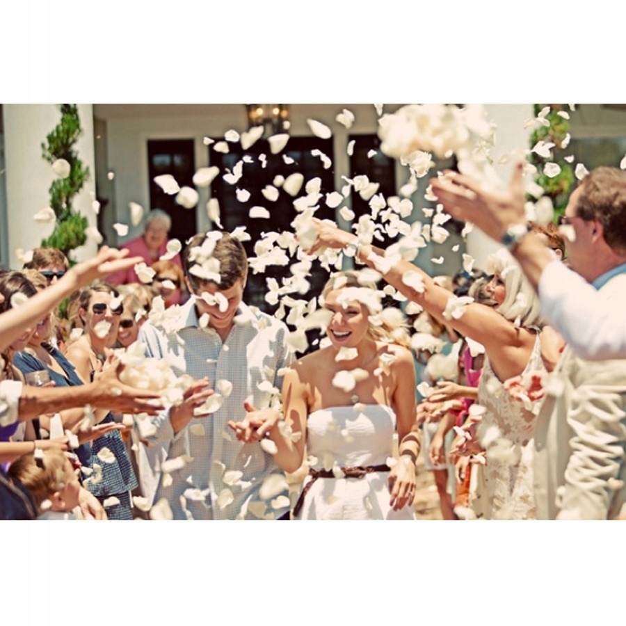 KONFETTI WYRZUTNIA PŁATKI RÓŻ TUBA STRZELAJĄCA NA ŚLUB WESELE 80 cm ECRU Stan opakowania oryginalne