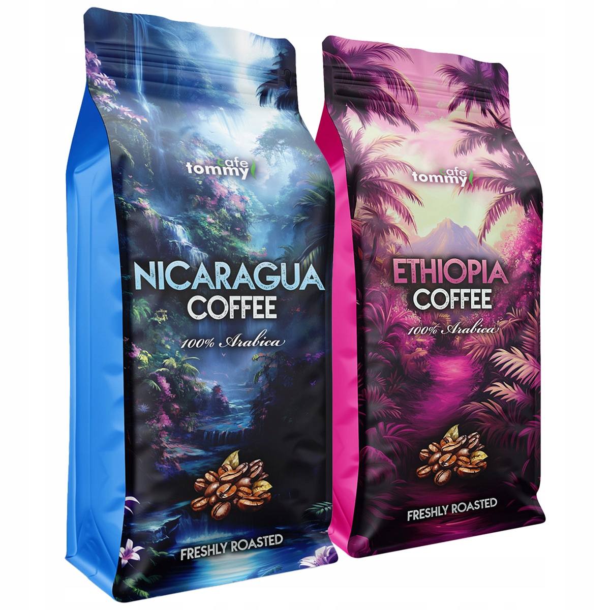 Káva zrnková Nikaragua a Etiopie 2x1kg 100% Arabica Čerstvě pražená