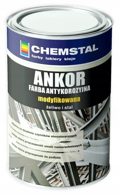 Farba antykorozyjna Ankor Chemstal Popielaty 5L