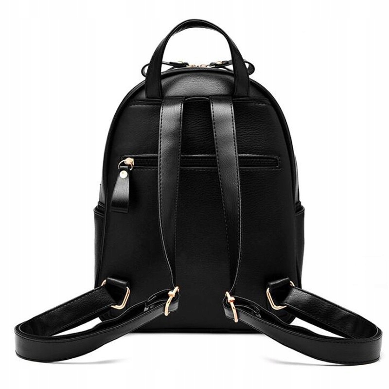 STYLOWY PLECAK SKÓRZANY ĆWIEKI ROCK DAMSKI Marka bez marki