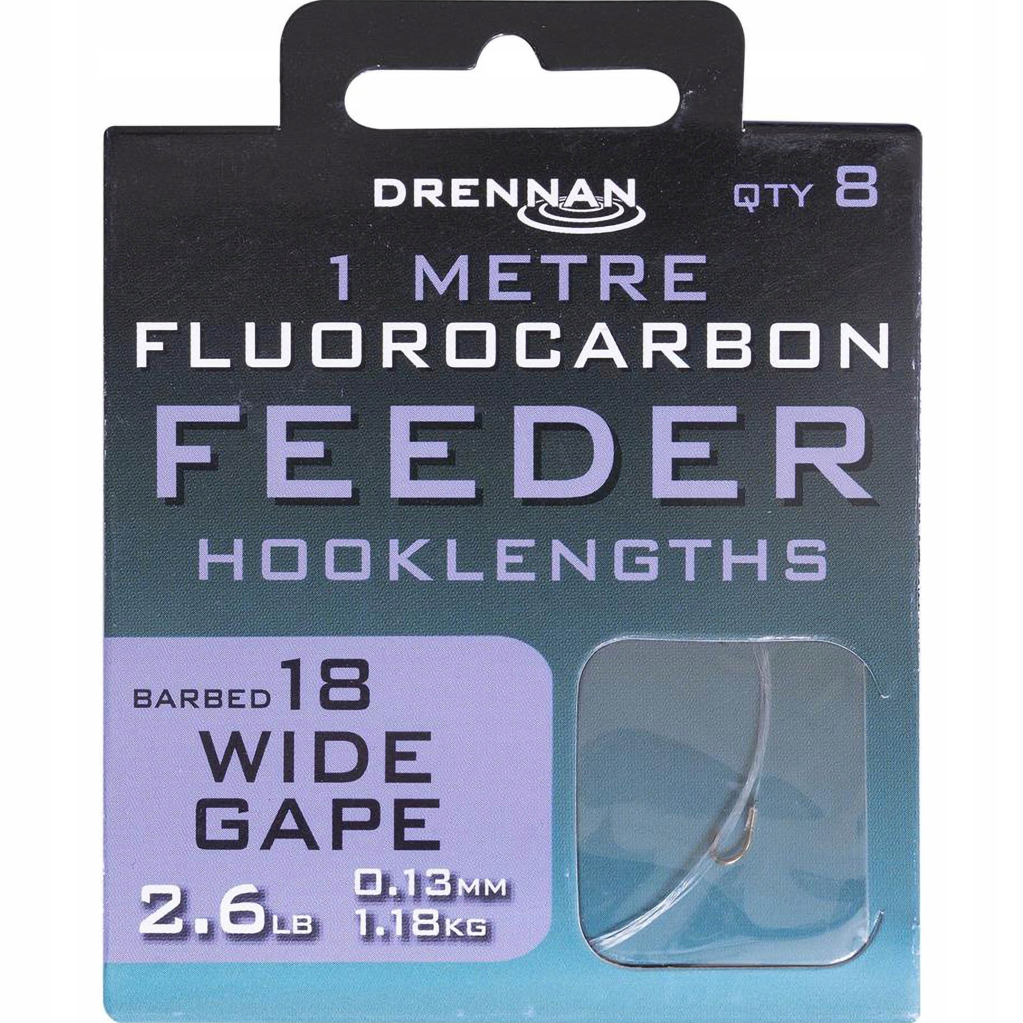 Przypony Drennan Fluorocarbon Feeder Wide Gape 18
