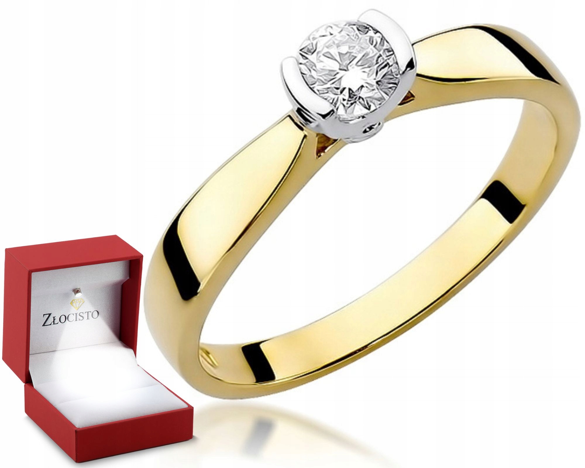 Klasický Prstýnek Brylant 0,25CT Gravírování Bonus