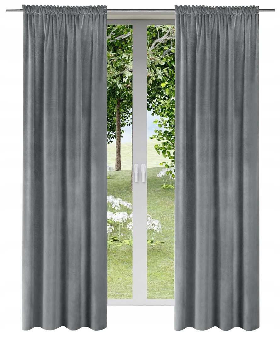 

Gotowe Zasłony 140X230 Welur Grube!