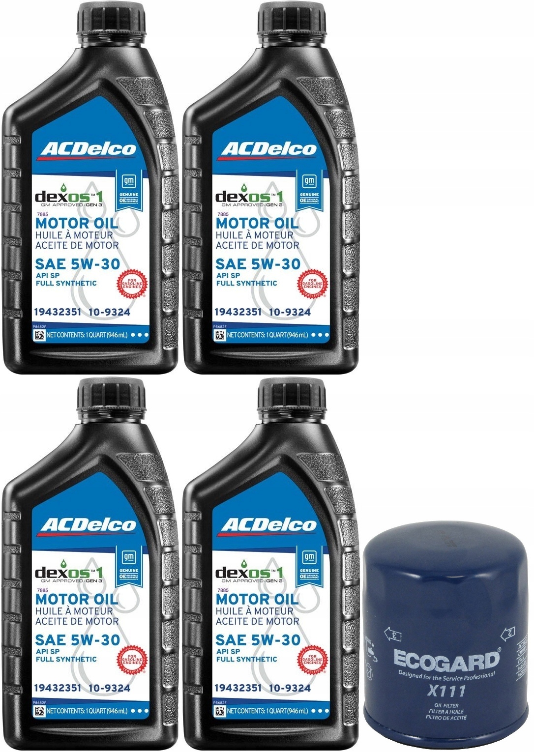 ACDELCO 5W30 + FILTR CHEVROLET VOLT 1,4 2011-2015