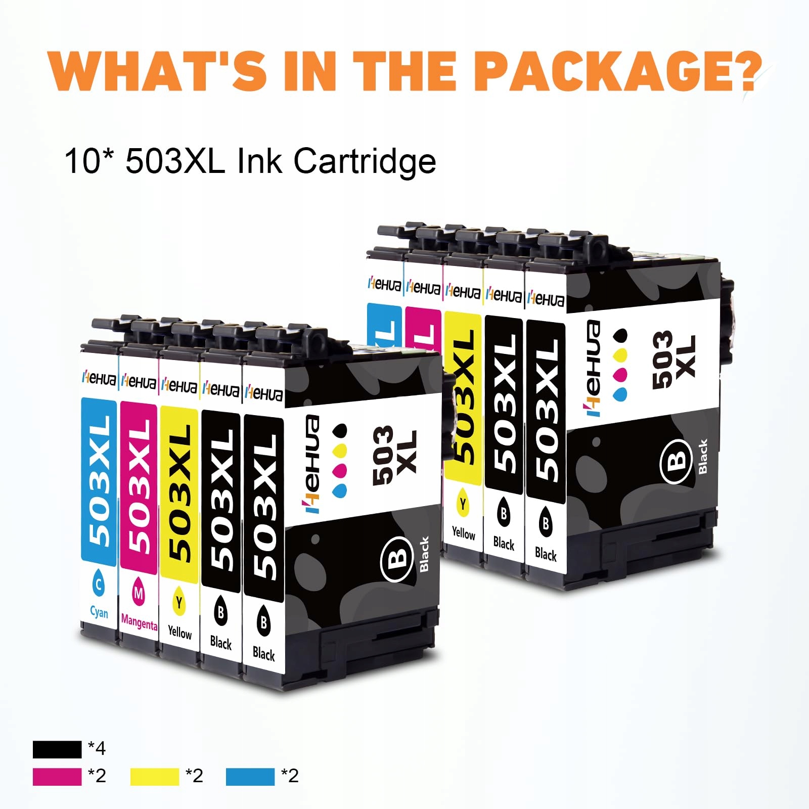 HEHUA 503XL Tusze Kompatybilne Epson XP5200 XP5205 WF2960 WF2965DWF — miniatura 7