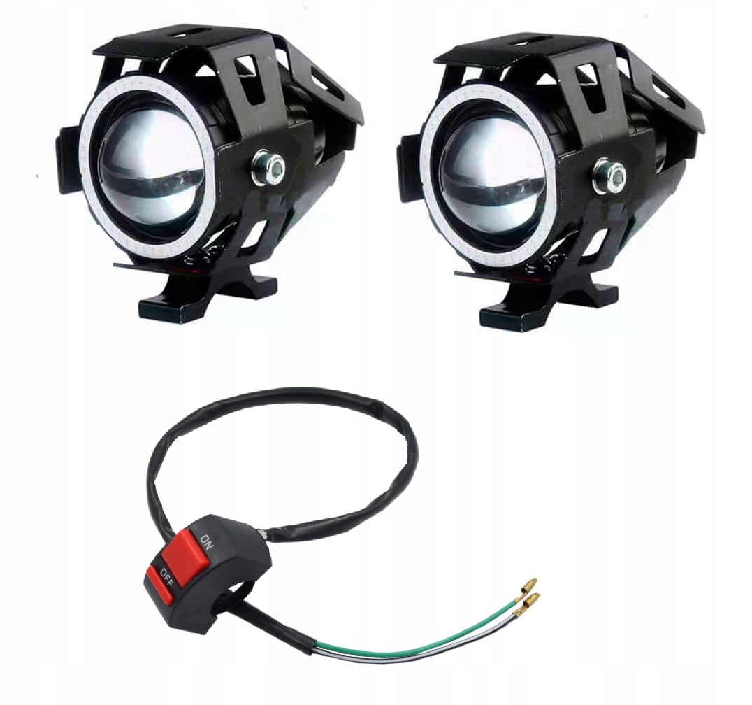 2X reflektor U7 przełącznik do hulajnogi elektrycznej motocyklu