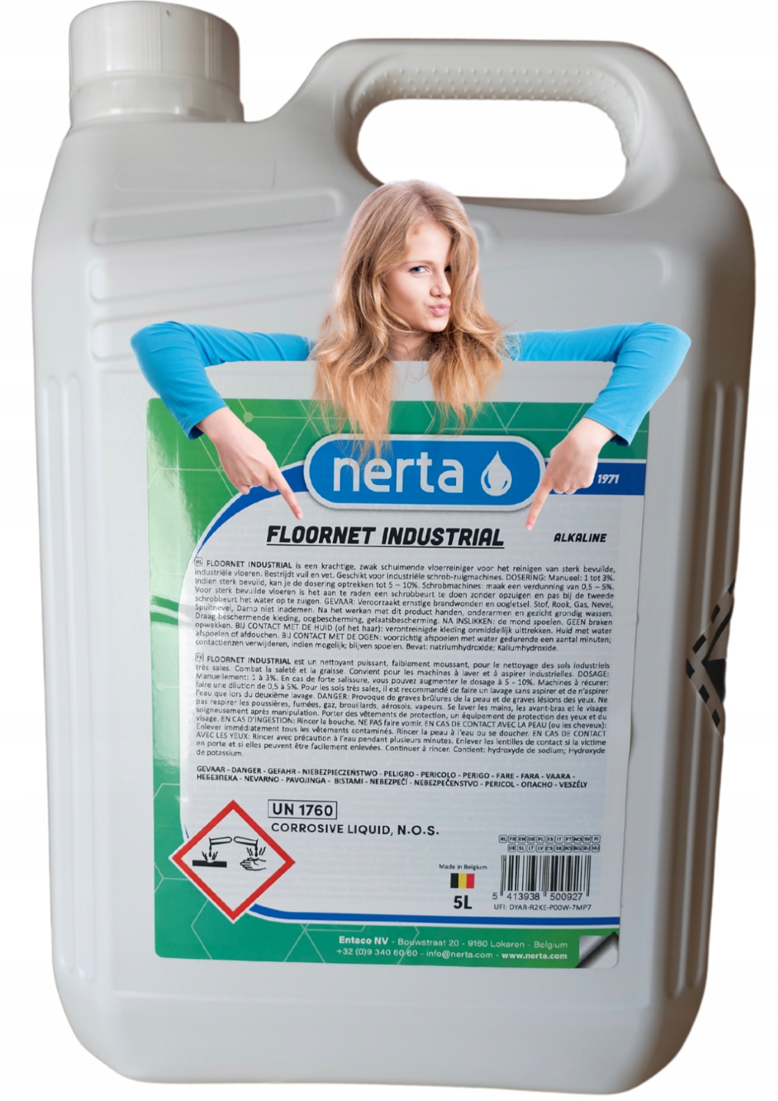 Levně Nerta Floornet Industrial 5L – Čisticí prostředek pro průmyslové podlahy