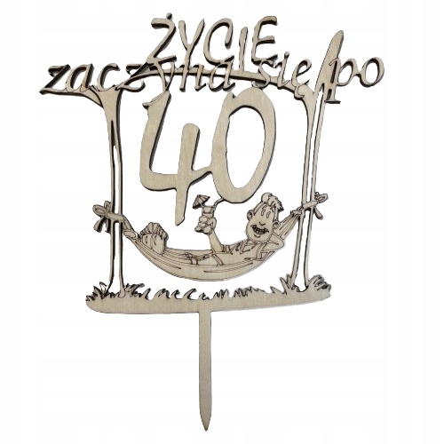 

Topper ozdoby na tort Eko Piker 30 40 50 urodziny