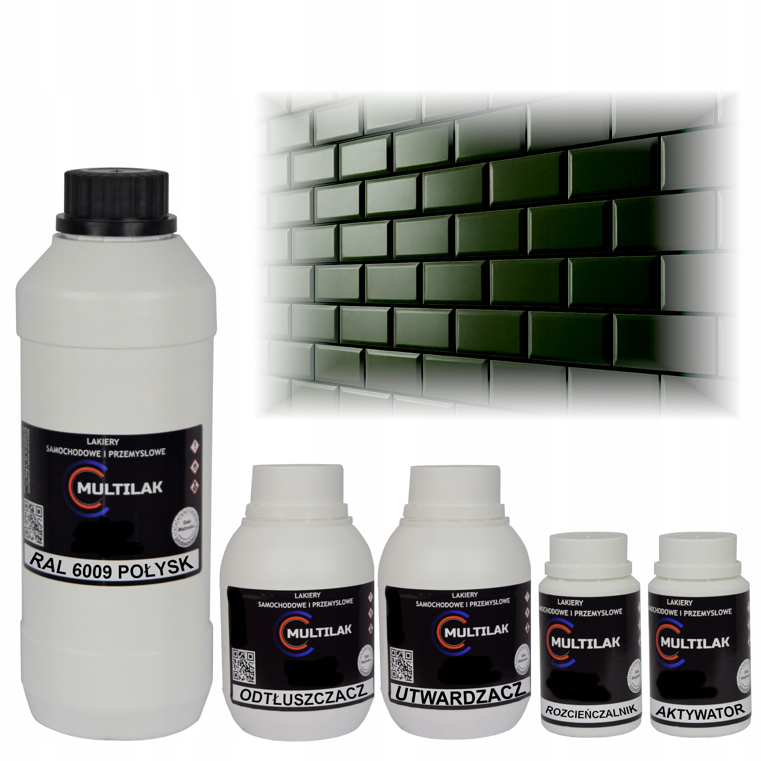 Lak farba Ral 6009 na glazúru dlaždíc a dlaždíc na valček, štetec 1L Lesk