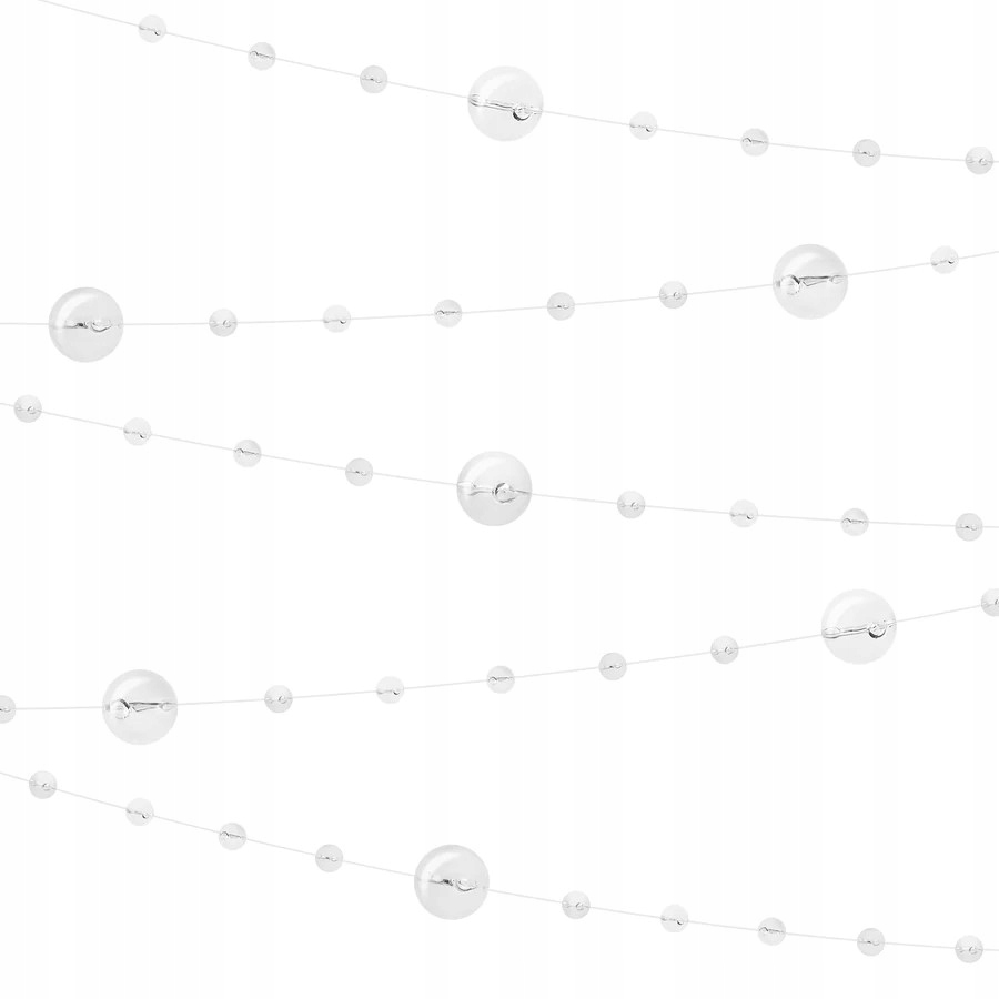 GIRLANDA PEREŁKOWA Z PEREŁEK 650cm Długa Przeźroczysta