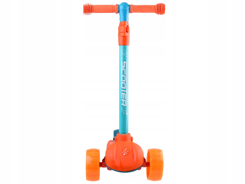 TRÓJKOŁOWA HULAJNOGA BALANSOWA /KAUCZUKOWE KOŁA LED Kolor Niebieski Pomarańczowy