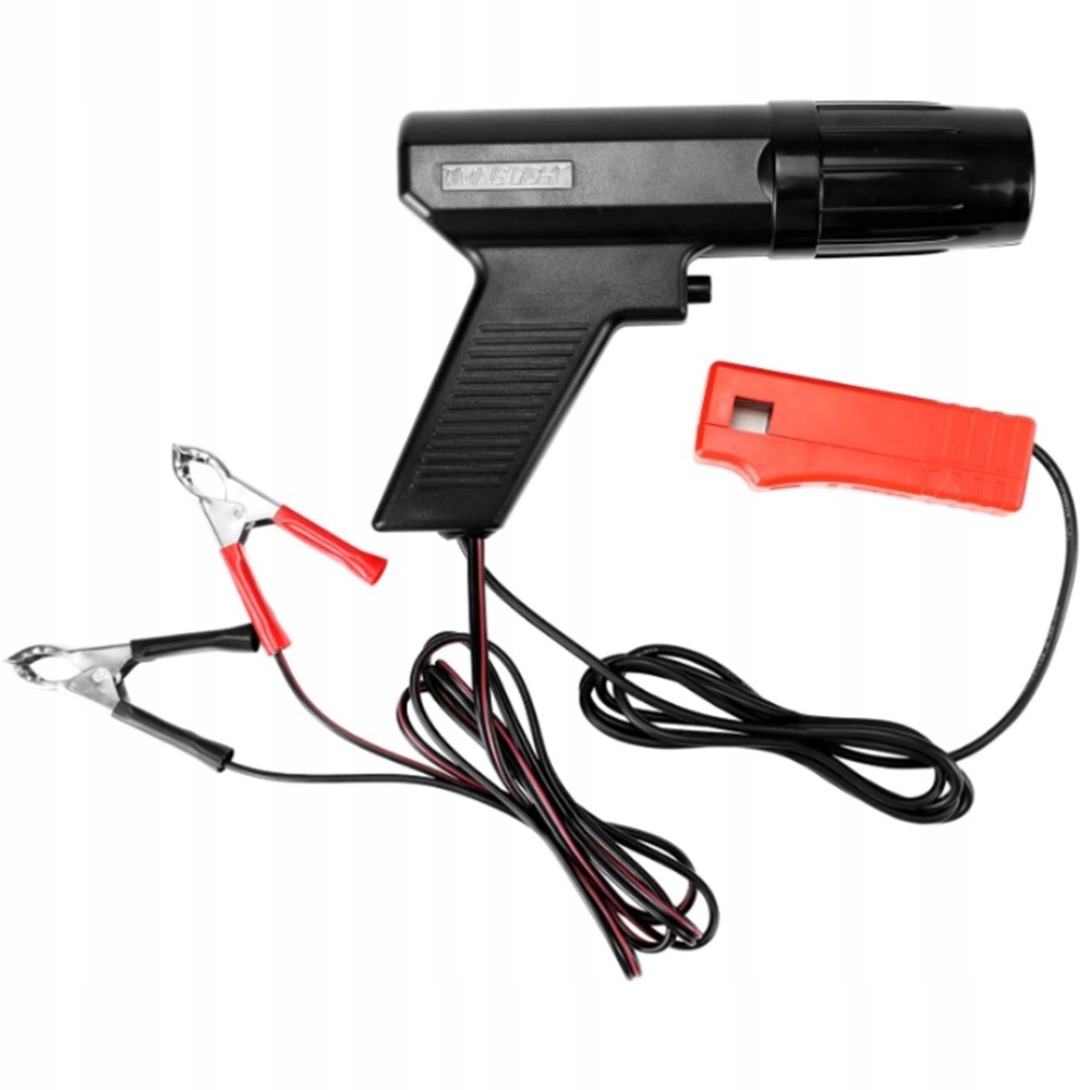 LAMPA STROBOSKOPOWA DO USTAWIANIA ZAPŁONU 12V Z KLAMRĄ CZARNA DO SAMOCHODÓW