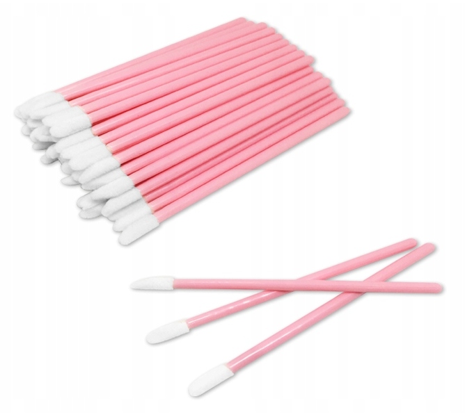 10x Aplikatory Welurowe do RZĘS i UST 50szt. Róż Marka Premium Lashes