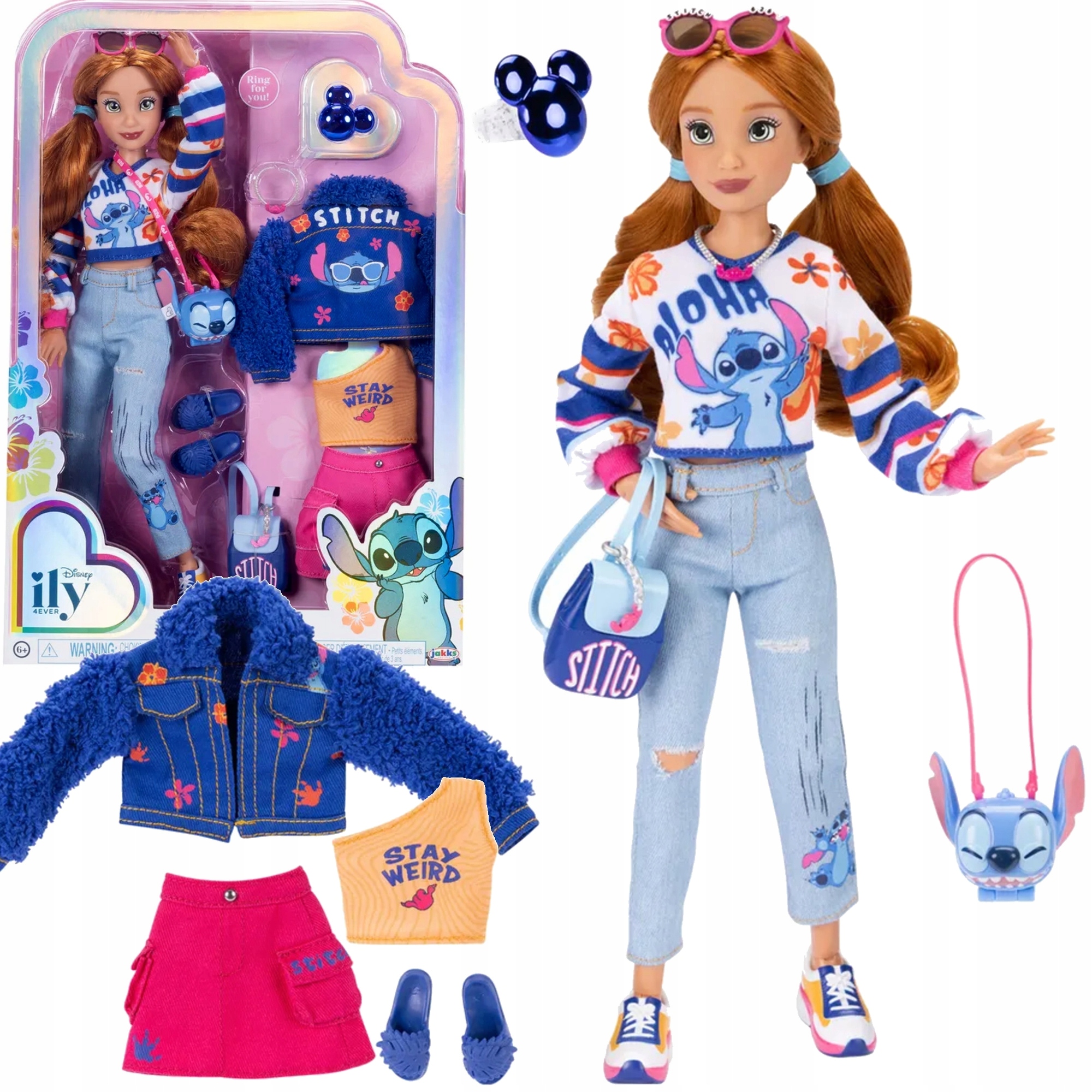 Disney Ily 4EVER Modna Lalka 30 CM Z Motywem Stitch Akcesoria 10+ Elem