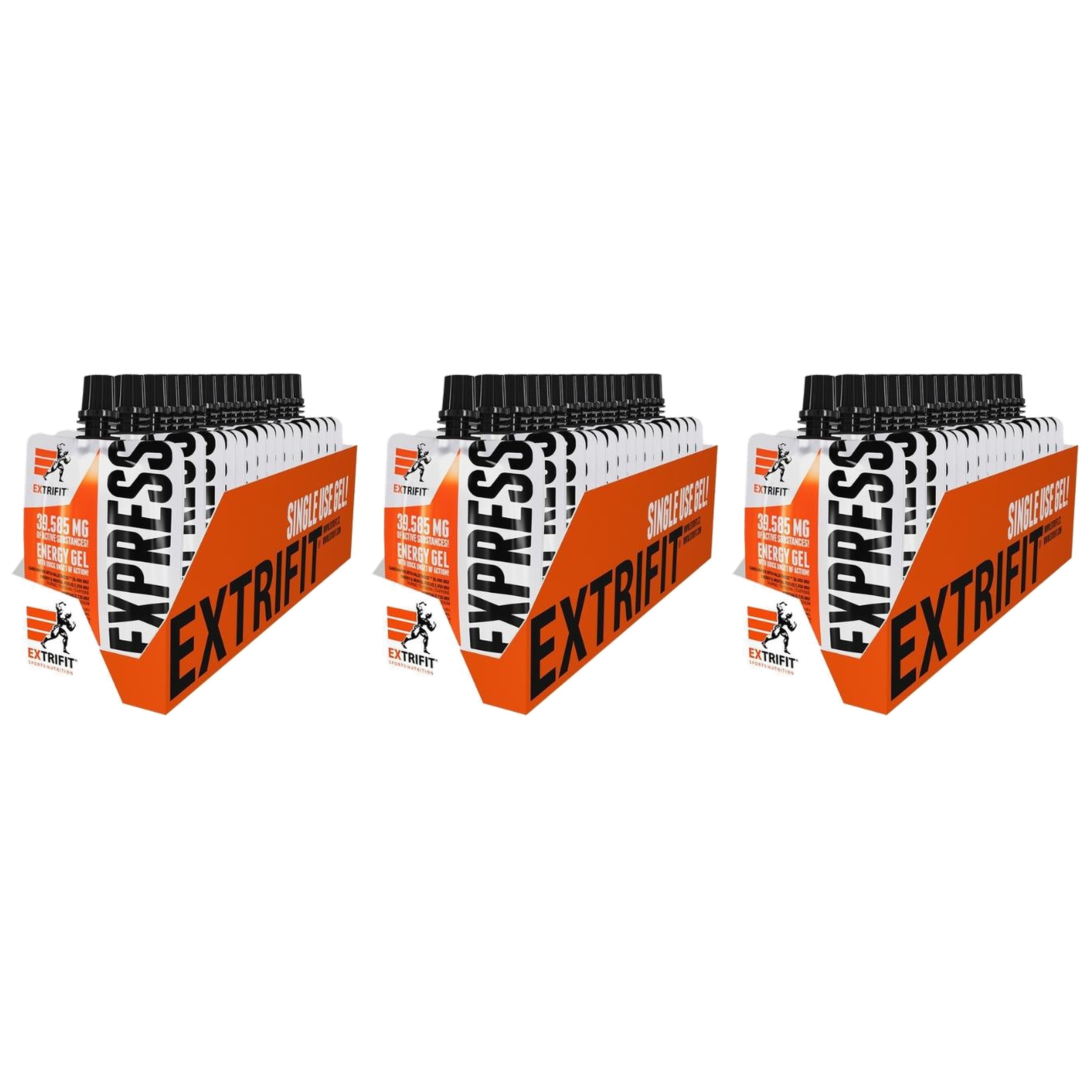 3x Energetický Gel Extrifit Express Gel 16x 80g Višeň Kofein Sacharidy