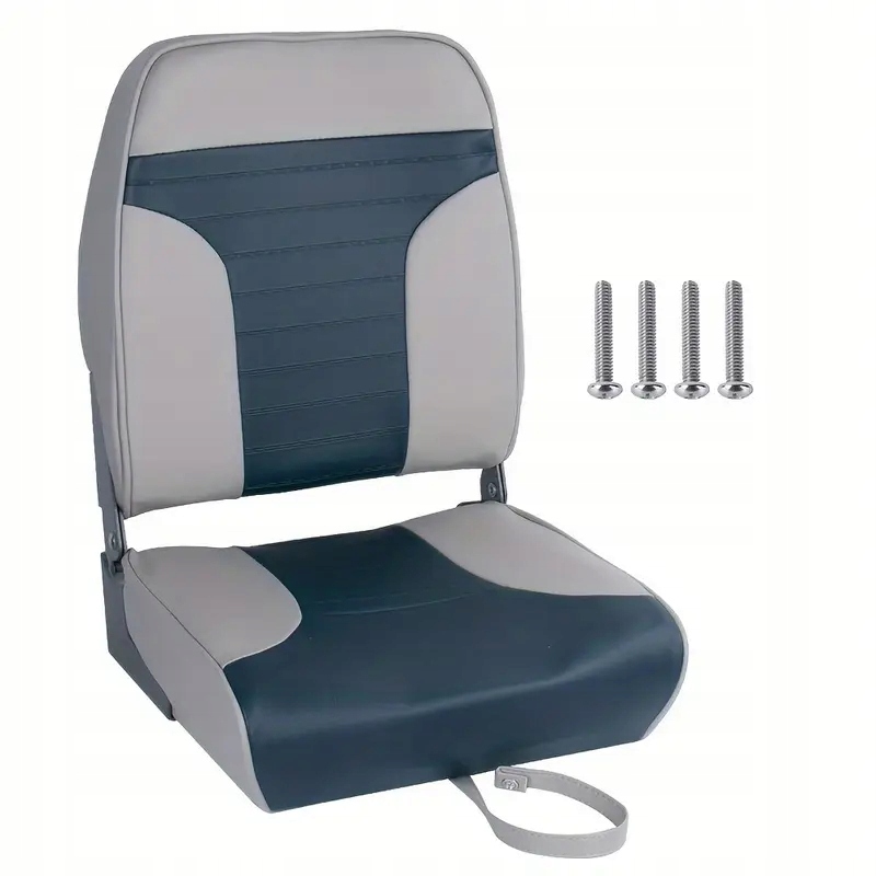 Fotel do łodzi pontonu Kormoran szaro niebieski