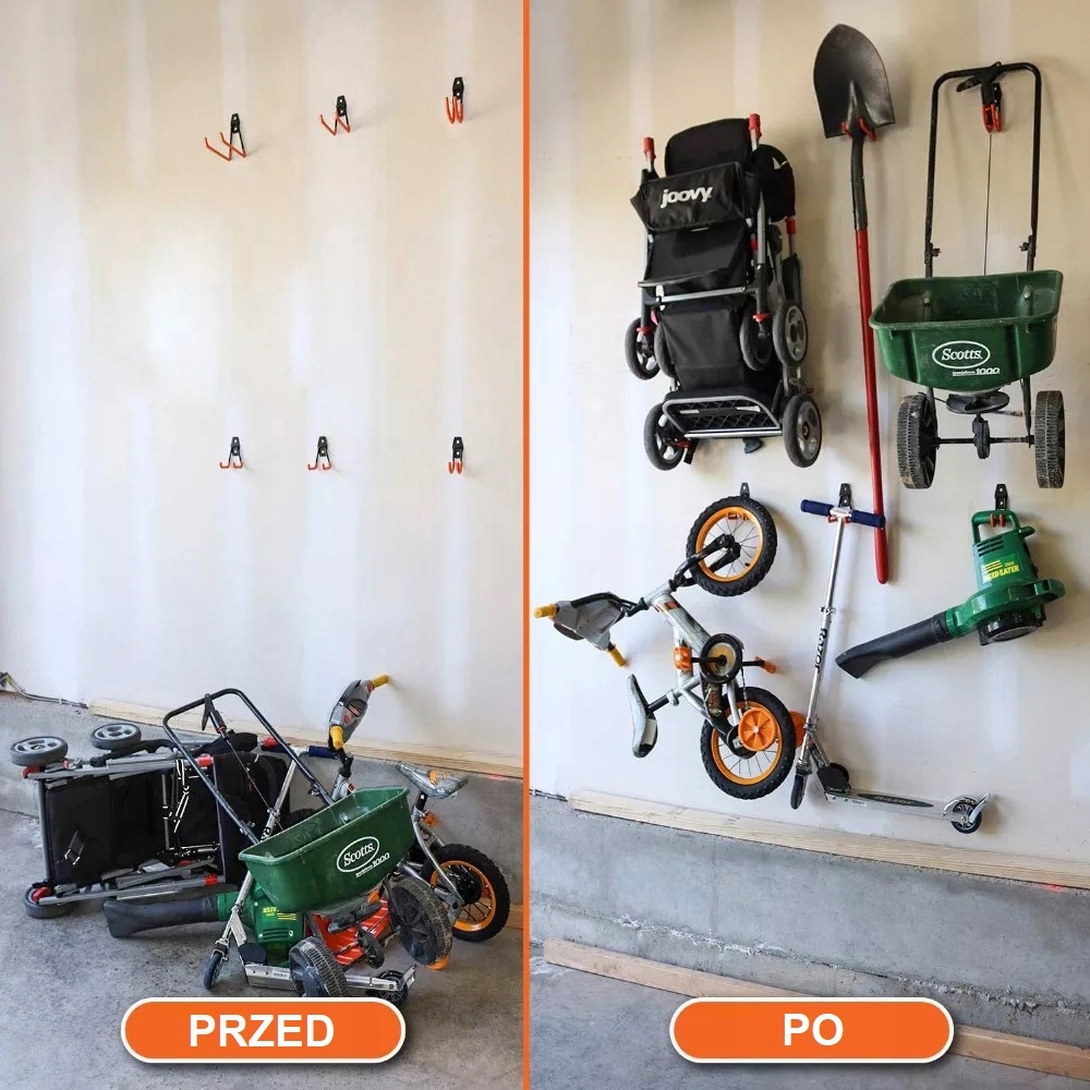 HAK UCHWYT WIESZAK NA ROWER DRABINY PRZEWODY HK-02 Rodzaj ścienny