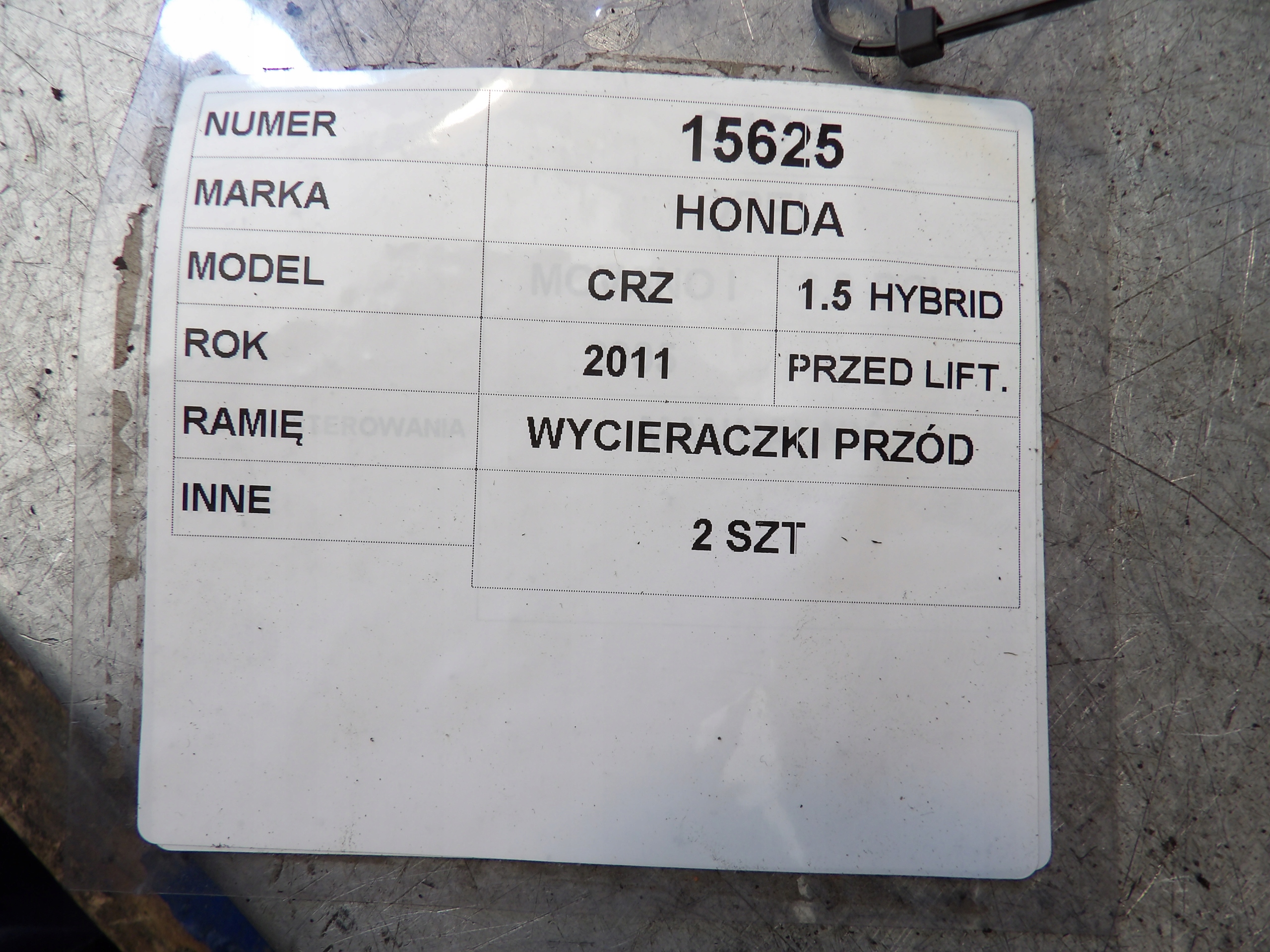 Honda CR-Z Bracci tergicristallo 1,5 Hybrid