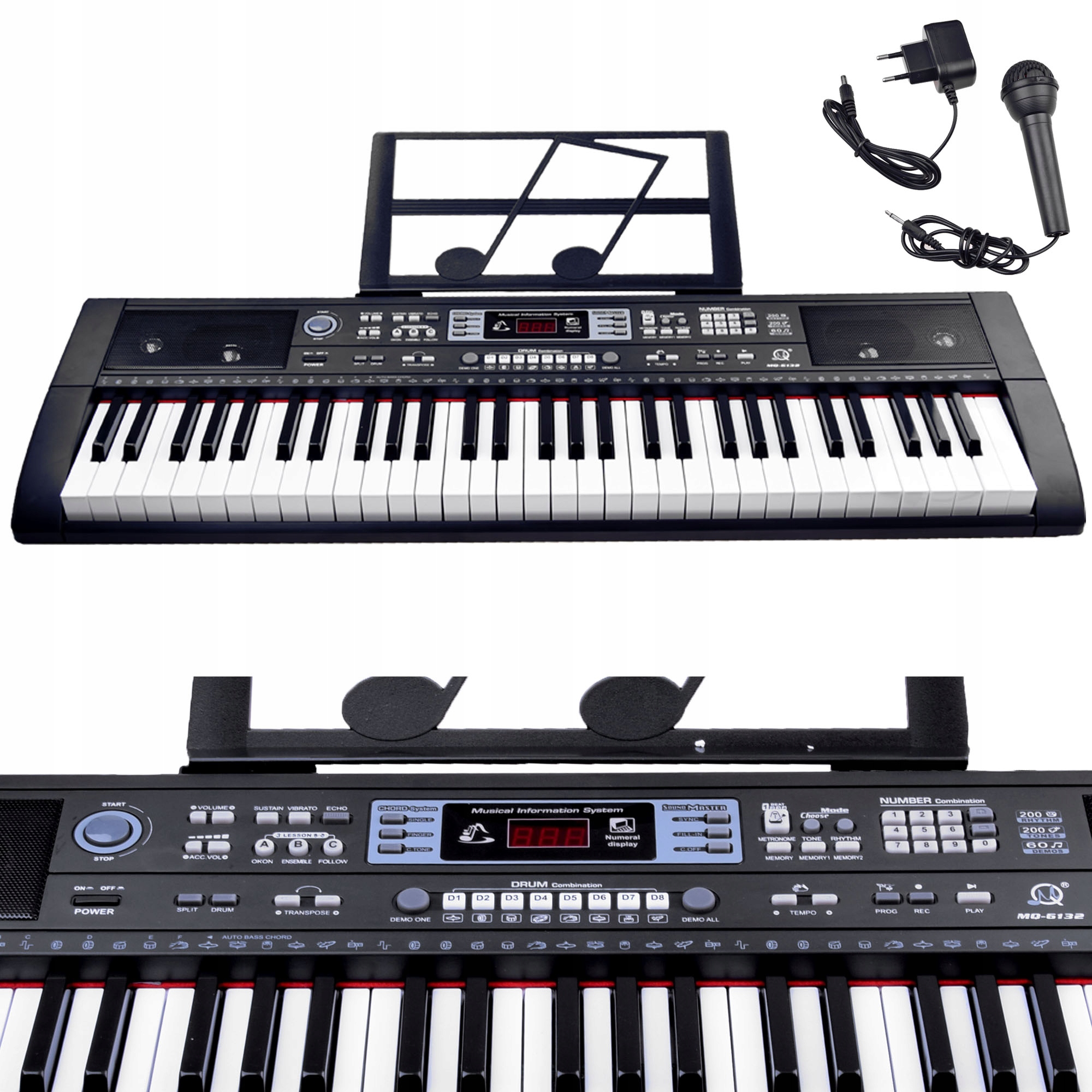 

Organy Keyboard mikrofon 61klawisz 328-06 IN0082