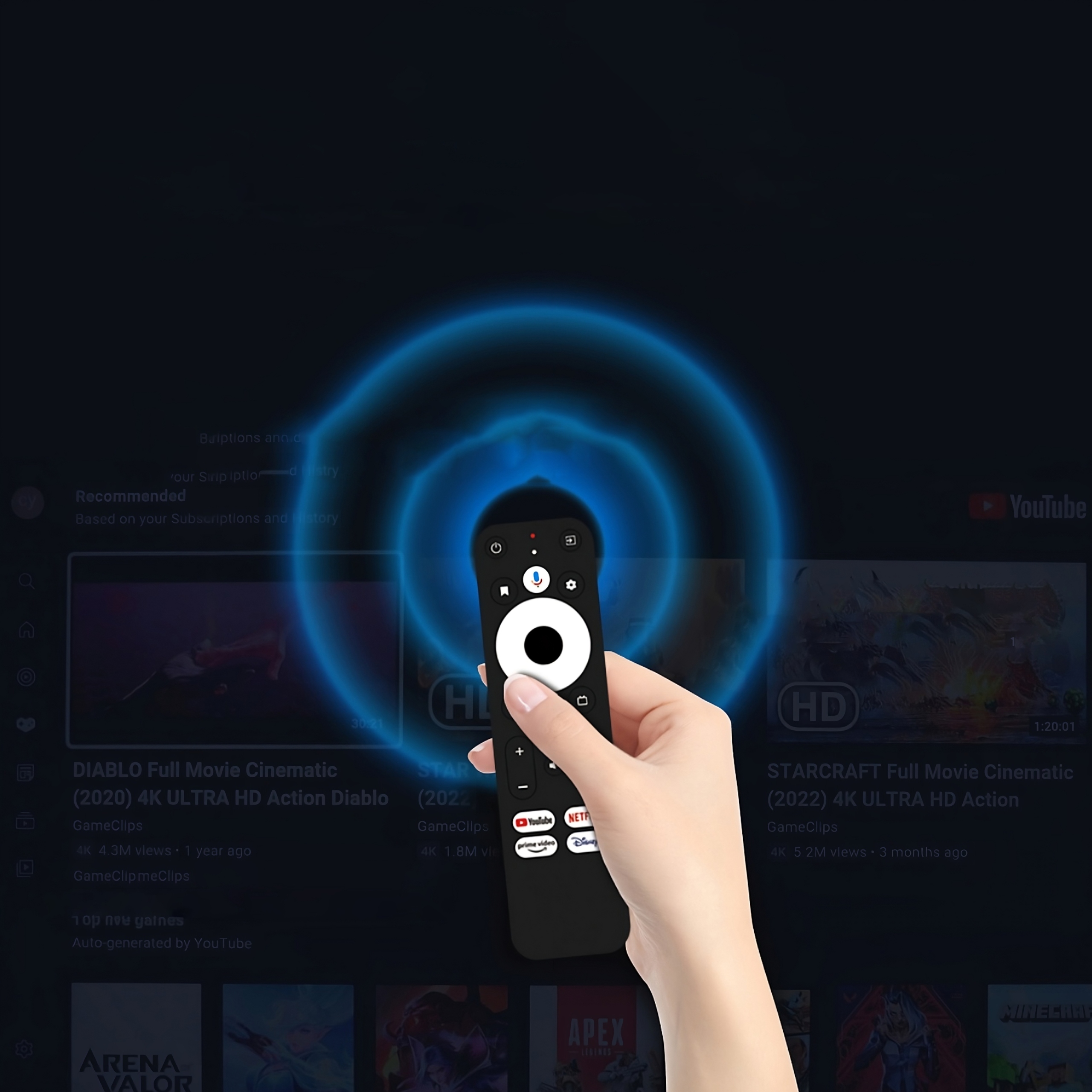 ANDROID TV SMART BOX ODTWARZACZ MULTIMEDIALNY 4K PRZYSTAWA MENU PL + PILOT Pojemność dysku 16 GB