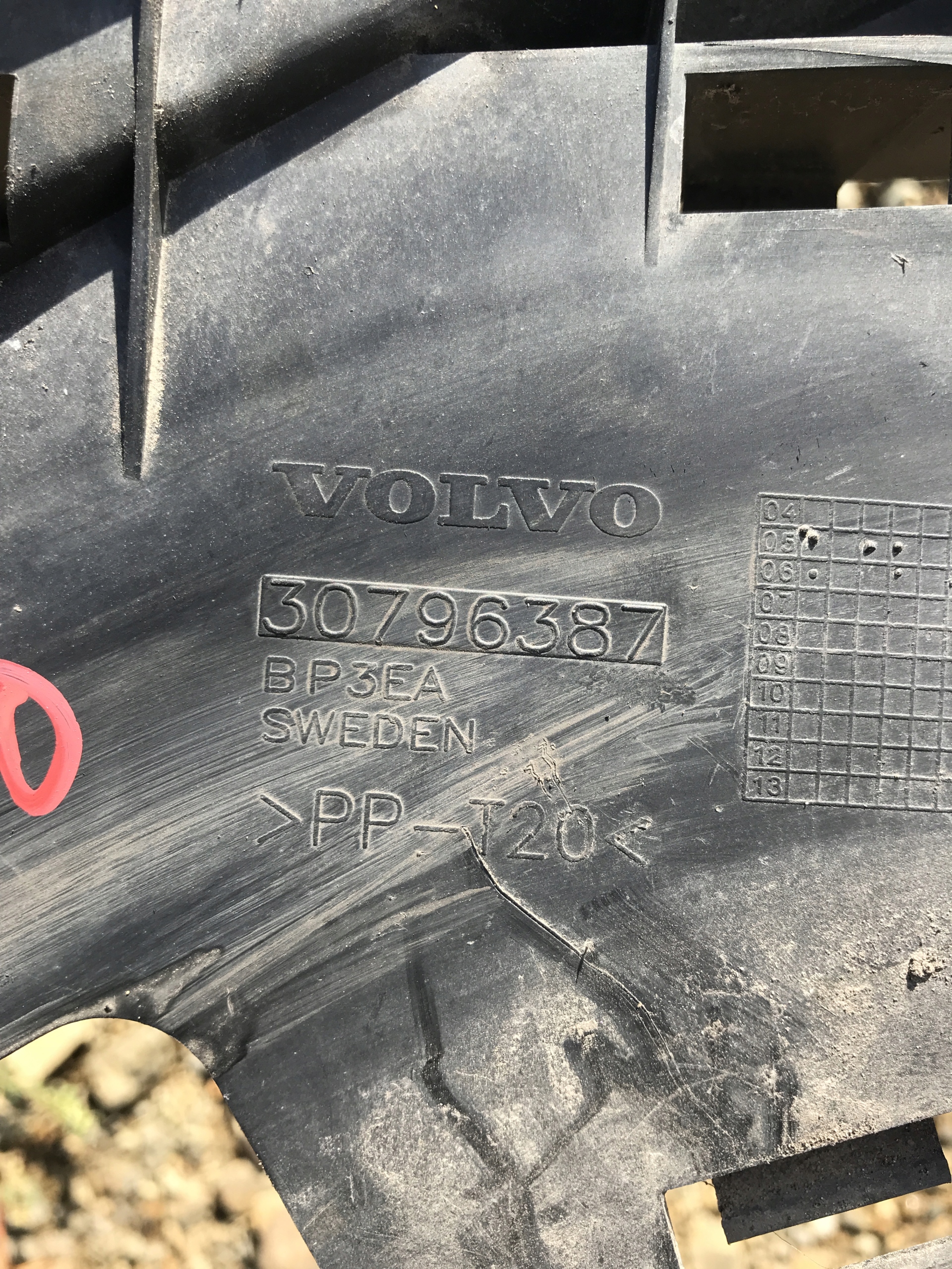 support lights left front VOLVO S80 30796387