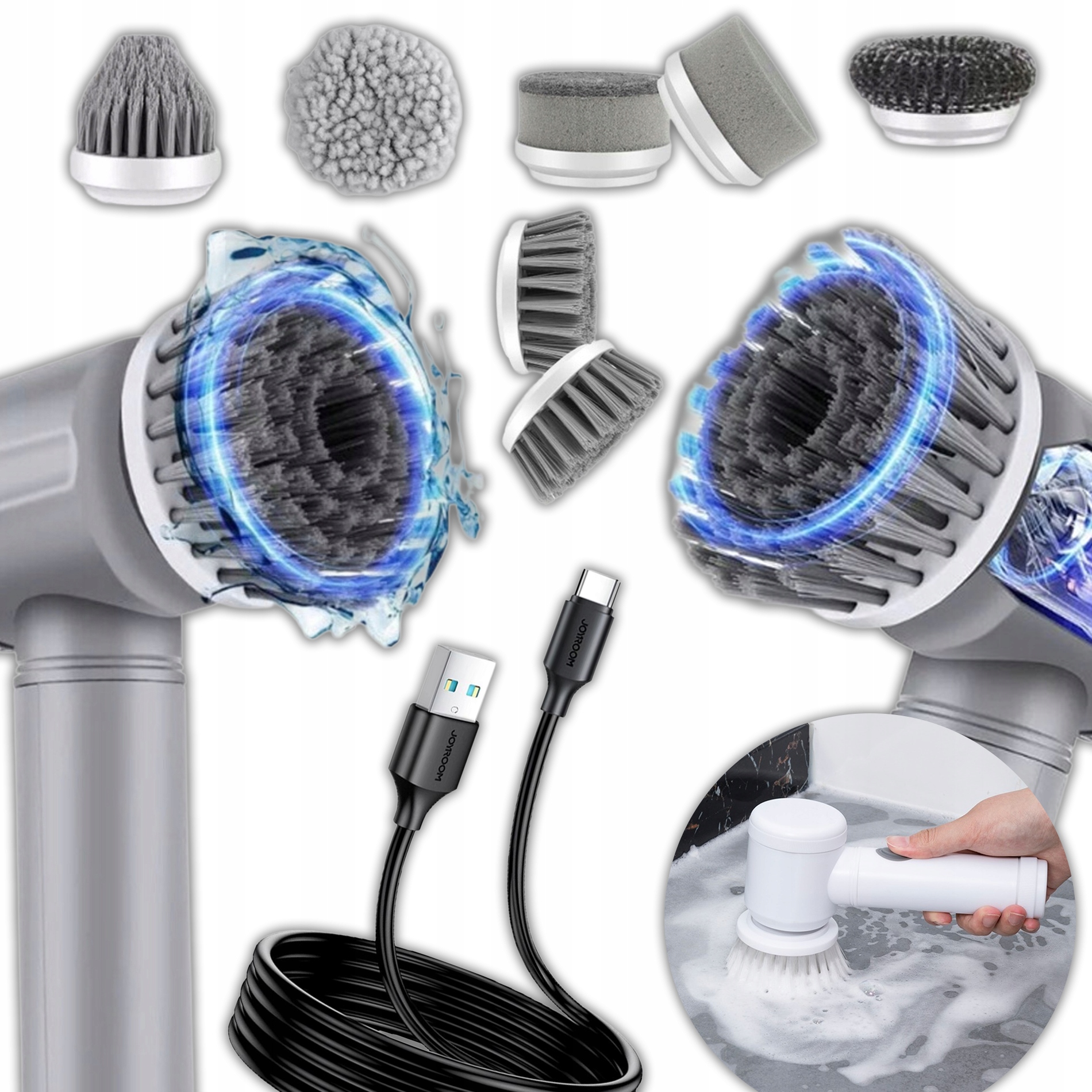 Elektrický Čisticí Mop, Multifunkční, Bezdrátový, 6V1