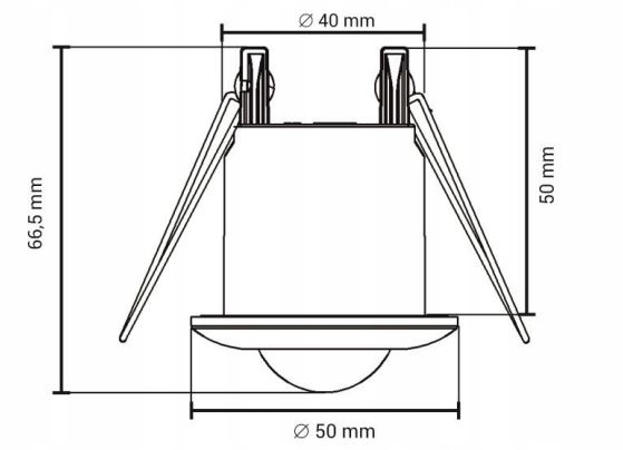 Czujnik ruchu obecności 360st do sufitów podwieszanych mini OR-CR-235 ORNO Kod producenta OR-CR-235