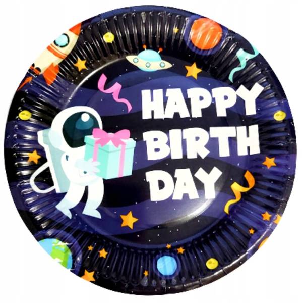 Talerzyki papierowe jednorazowe kosmos 23cm