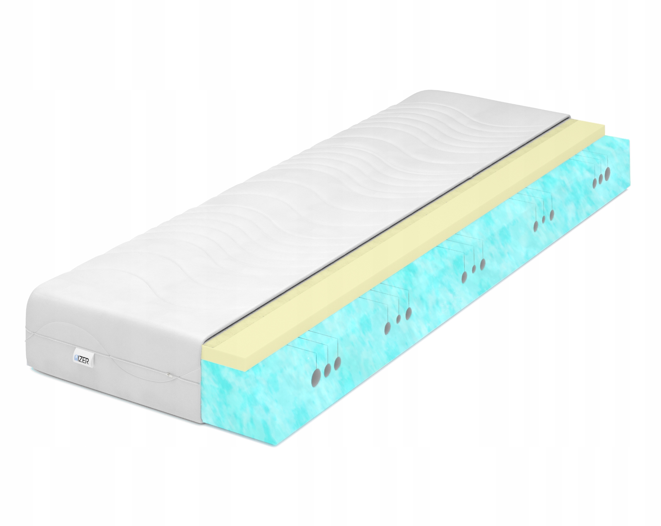 Penový matrac 100x200 Activ Visco 20cm H2 H3 mäkký 7 zón 30 kg/m3