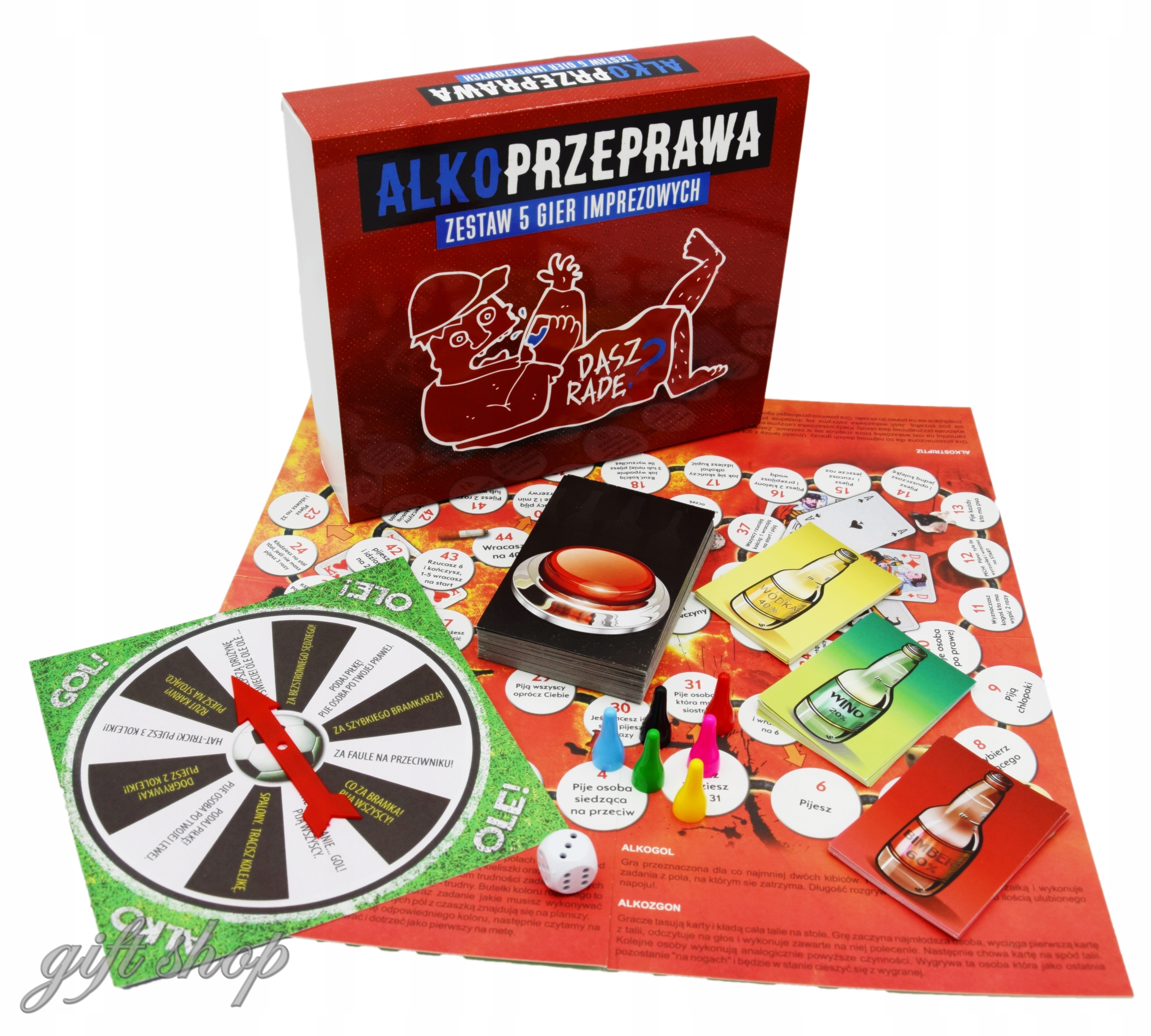 ZESTAW 5 Gier, Prezent na 18 20 30 40 50 URODZINY Rodzaj gadżetu gra towarzyska