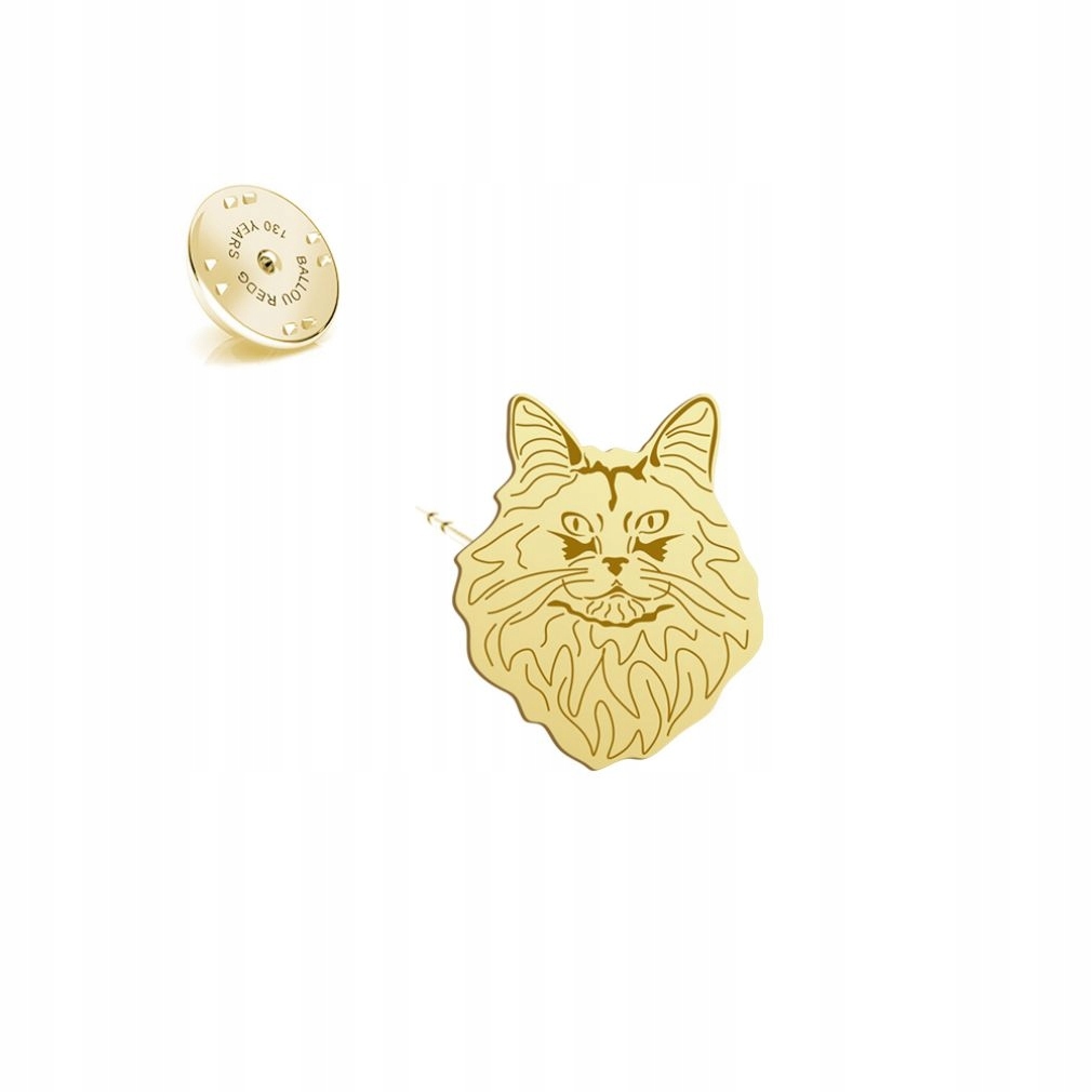 Odznak s norskou lesní kočkou 925 Šperky Dárek Žena Dedikace