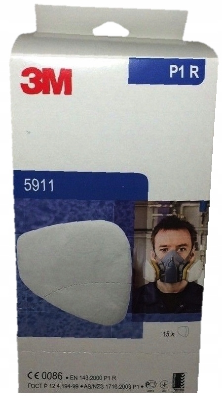 

Filtr przeciwpyłowy 3M 5911 P1 opakowanie 30 sztuk