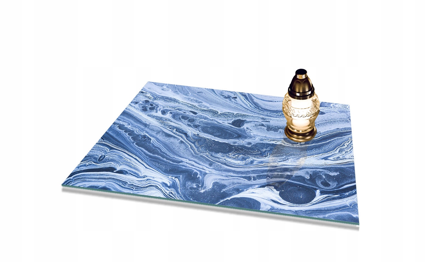 Podstavec na hřbitov Tvrzené sklo gumové podstavce 60x52 cm na Pomník