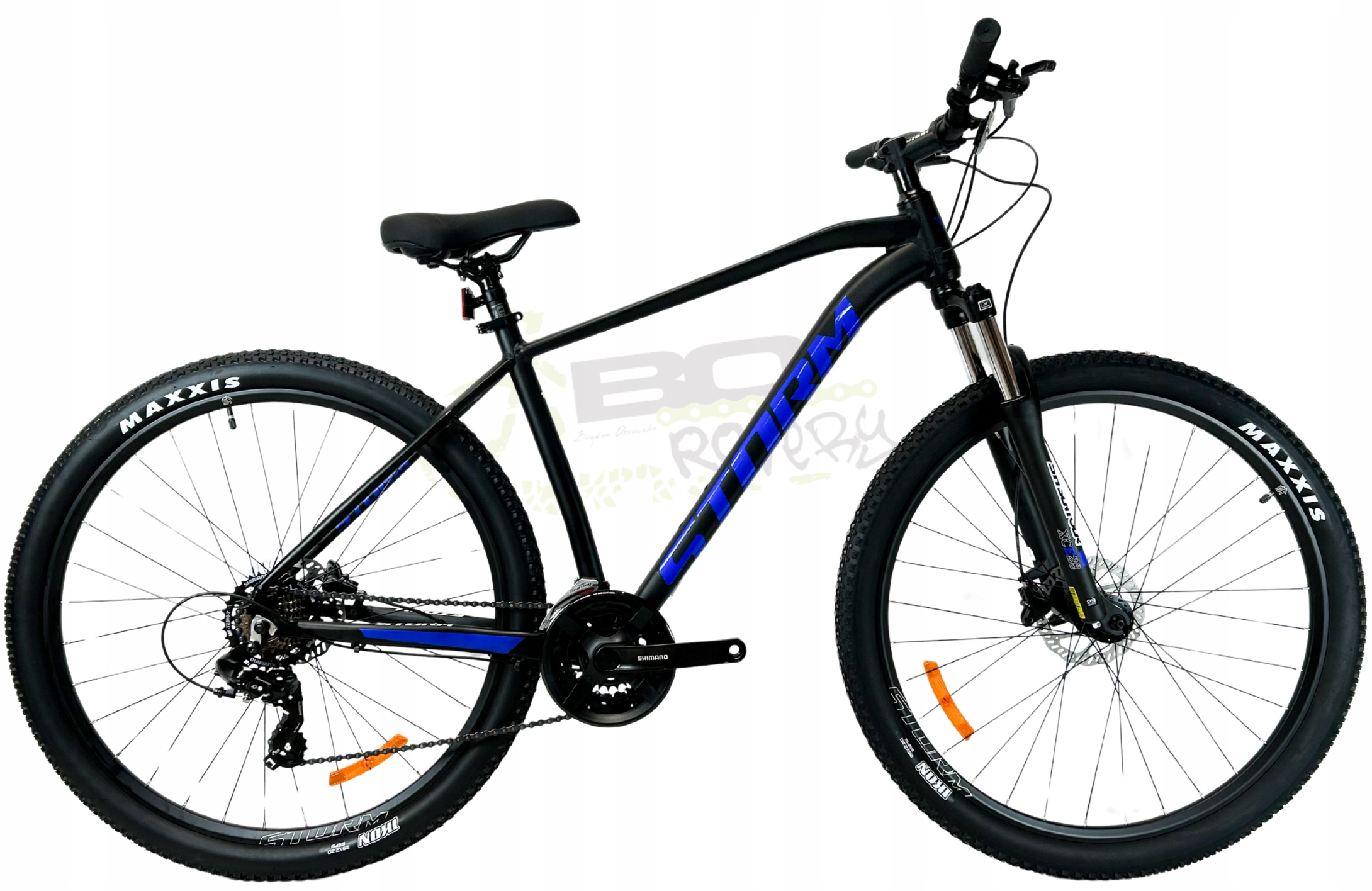 Rower Górski Mtb Storm Shark 2.0 rama 21 29 czarny mat niebieski 2025