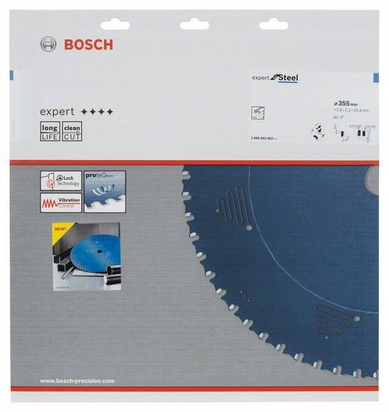 Bosch Pilový kotouč do okružních pil Expert for Steel 355 x 25,4 x 2,6 mm,