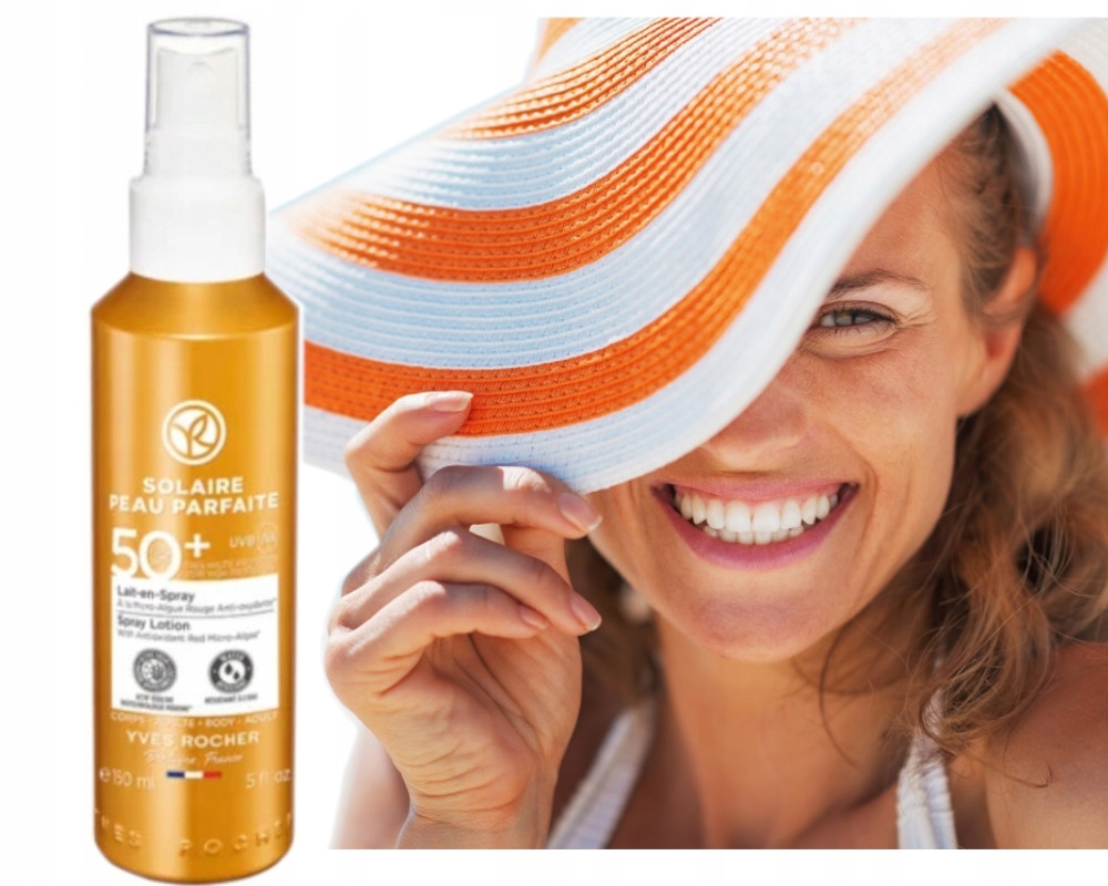 2 X Mleczko Do Opalania W Sprayu Do Ciała Ochrona SPF50 Yves Rocher 150 ml