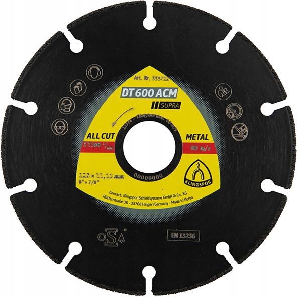 Diamantový řezací kotouč Dt 600 Acm Supra 115x1,3x22,23 mm Klingspor