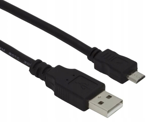 Kabel Usb 2.0 micro Usb 1,5m Do Smartfonu Czarny