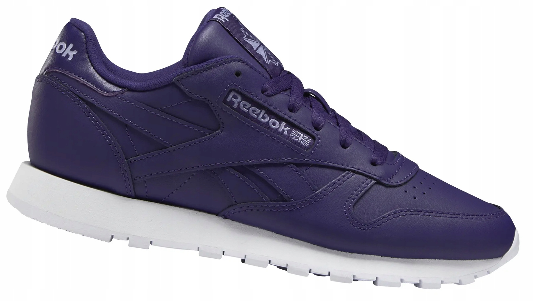 Buty męskie Reebok Classic Leather CL Lthr Skóra Sneakersy Fioletowe 42