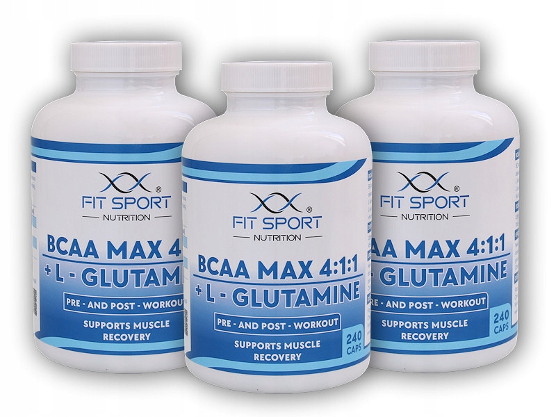 |3x| Bcaa Max 4:1:1 L-Glutamine 240 kapslí