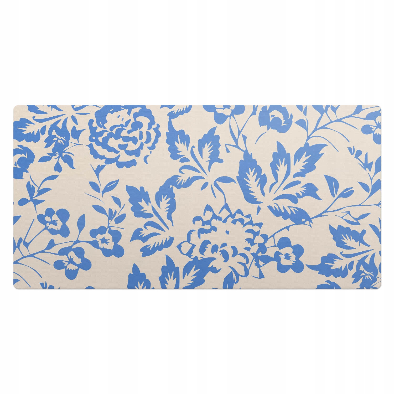 Protiskluzová podložka na psací stůl s potiskem Stylový květinový vzor 100 x 50 cm