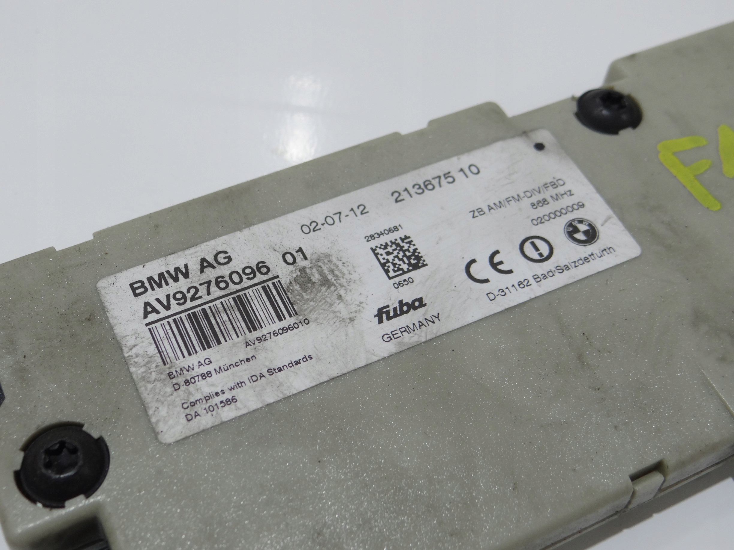 antenna amplifier DIVERSITY BMW F10 9276096