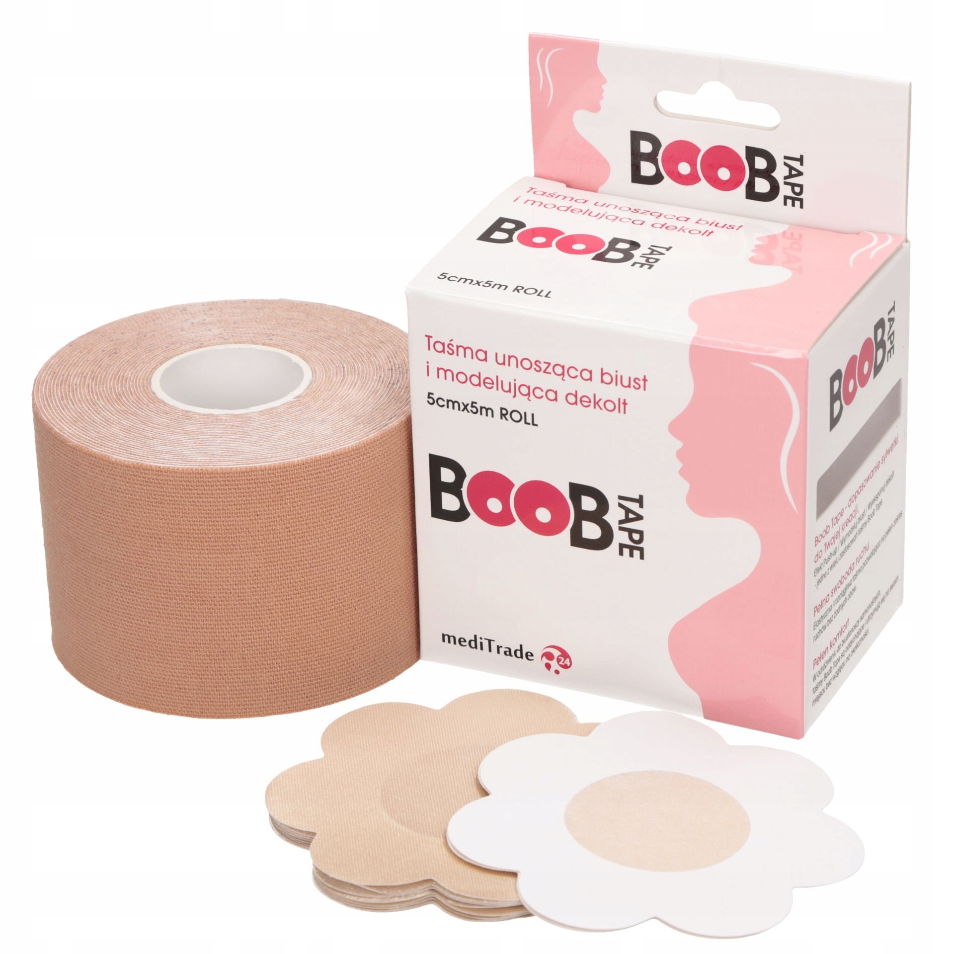 Taśma Unosząca Biust Tejp Modelująca Dekolt Boob Pushup Tape Instrukcja Pl-Zdjęcie-0