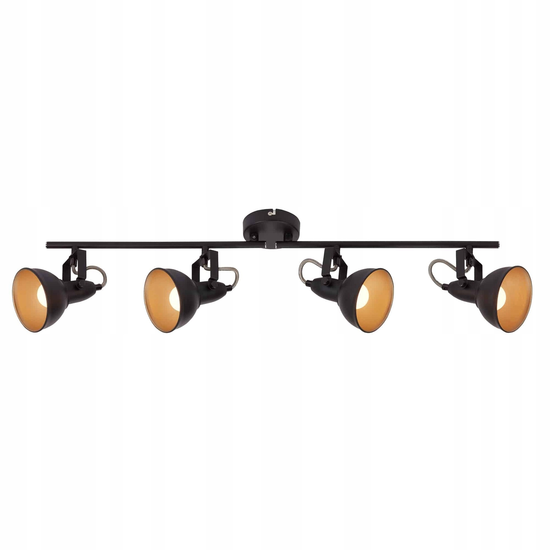 Bodové stropní svítidlo Briloner 4x E14, 79 cm, černá/zlatá, retro design