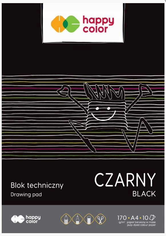 

Blok Techniczny A4 10k Czarny Happy Color
