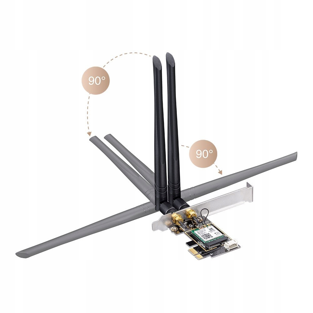 Síťová karta Cudy WE3000 AX5400 Wi-Fi 6 Bt 5.2 Intel AX210 PCIe