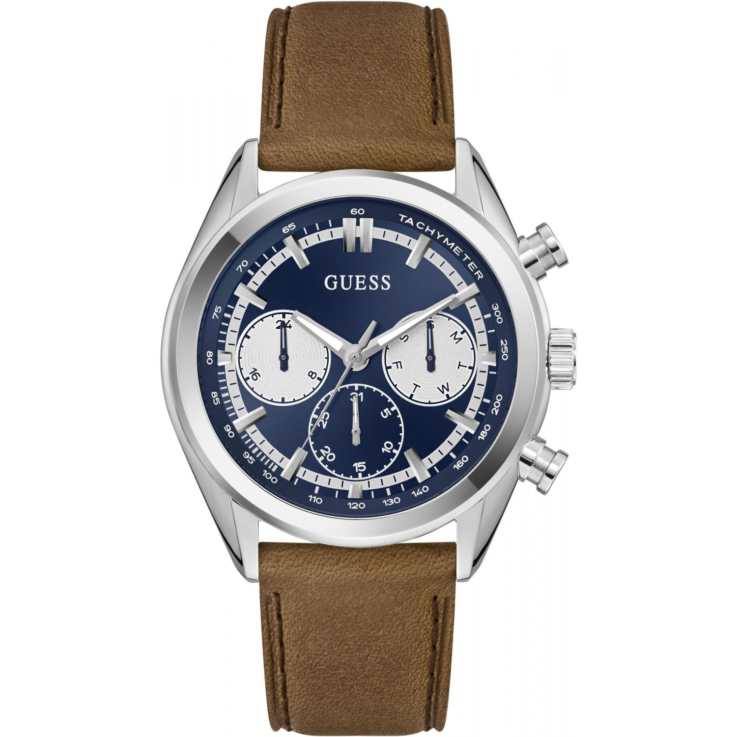 Zegarek Męski Guess GW0972G1 brązowy pasek