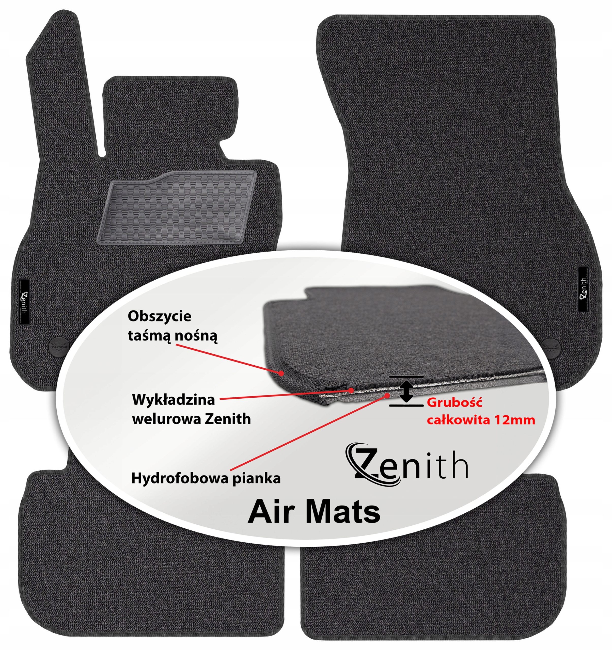 Bmw 2 F44 Gran Coupe od roku 2019. Velurové koberce do auta Zenith Air Mats