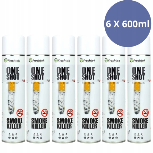 Levně Sada Smoke Killer Freshtek ONEShot 6X600 ml neutralizátor cigaret